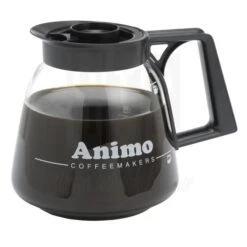 Animo Glaskan 1.8 Liter, ZWART, Met ANIMO Logo, 08208