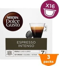 Nescafé Dolce Gusto Espresso Intenso Cups - 3 X 16 Stuks 9 Nescafé Dolce Gusto Espresso Intenso Cups - 3 X 16 Stuks -Koffiebenodigdheden Winkel 1082x1200