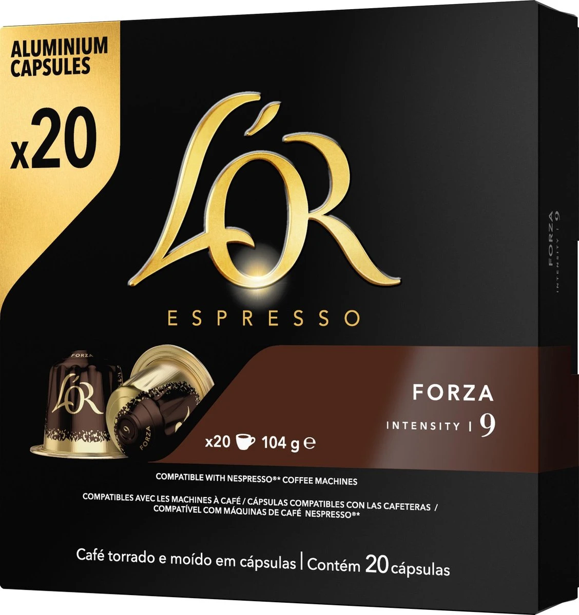 L'OR Espresso Forza Koffiecups - Intensiteit 9/12 - 10 X 20 Capsules 12 L'OR Espresso Forza Koffiecups - Intensiteit 9/12 - 10 X 20 Capsules - Afbeelding 10