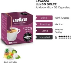 Lavazza A Modo Mio Lungo Dolce 36 Stuks -Koffiebenodigdheden Winkel 1200x1068