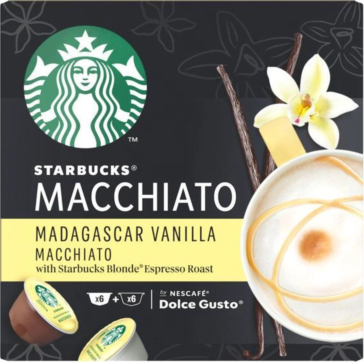 Starbucks By Dolce Gusto Capsules Madagascar Vanilla Macchiato- 3 Doosjes à 12 Koffiecups 5 Starbucks By Dolce Gusto Capsules Madagascar Vanilla Macchiato- 3 Doosjes à 12 Koffiecups - Afbeelding 3