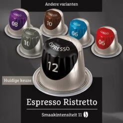 Douwe Egberts Espresso Ristretto (12) - 10 X 20 Koffiecups 12 Douwe Egberts Espresso Ristretto (12) - 10 X 20 Koffiecups -Koffiebenodigdheden Winkel 1200x1200 113