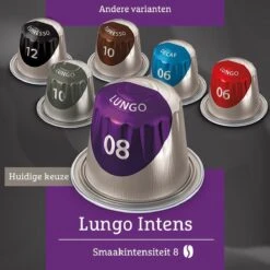 Douwe Egberts Lungo Intens Koffiecups - Intensiteit 8/12 - 10 X 20 Capsules 15 Douwe Egberts Lungo Intens Koffiecups - Intensiteit 8/12 - 10 X 20 Capsules -Koffiebenodigdheden Winkel 1200x1200