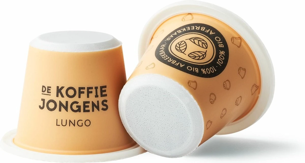 Nespresso Cups - De Koffiejongens - Lungo - 100% Biologisch Afbreekbaar - 60 Cups - 100% Nespresso Compatible 4 Nespresso Cups - De Koffiejongens - Lungo - 100% Biologisch Afbreekbaar - 60 Cups - 100% Nespresso Compatible - Afbeelding 2
