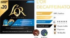 L'OR Espresso Decaffeinato (6) - 10 X 20 Koffiecups 17 L'OR Espresso Decaffeinato (6) - 10 X 20 Koffiecups -Koffiebenodigdheden Winkel 1200x656 2