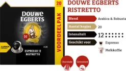 Douwe Egberts Espresso Ristretto (12) - 10 X 20 Koffiecups 13 Douwe Egberts Espresso Ristretto (12) - 10 X 20 Koffiecups -Koffiebenodigdheden Winkel 1200x681 1