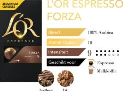 L'OR Espresso Forza Koffiecups - Intensiteit 9/12 - 10 X 10 Capsules 16 L'OR Espresso Forza Koffiecups - Intensiteit 9/12 - 10 X 10 Capsules -Koffiebenodigdheden Winkel 1200x894 1