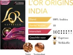 L'OR Espresso Origins India (10) - 10 X 10 Koffiecups -Koffiebenodigdheden Winkel 1200x902