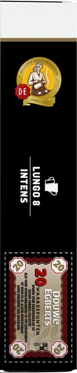 Douwe Egberts Lungo Intens Koffiecups - Intensiteit 8/12 - 10 X 20 Capsules 20 Douwe Egberts Lungo Intens Koffiecups - Intensiteit 8/12 - 10 X 20 Capsules -Koffiebenodigdheden Winkel 249x1200 1