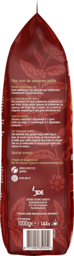 Douwe Egberts Aroma Rood Koffiebonen - 4 X 1000 Gram - Extra Grote Verpakking 18 Douwe Egberts Aroma Rood Koffiebonen - 4 X 1000 Gram - Extra Grote Verpakking -Koffiebenodigdheden Winkel 350x1200