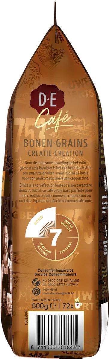 Douwe Egberts D.E Café Creatie Koffiebonen - 7/9 Intensiteit - 4 X 500 Gram 7 Douwe Egberts D.E Café Creatie Koffiebonen - 7/9 Intensiteit - 4 X 500 Gram - Afbeelding 5