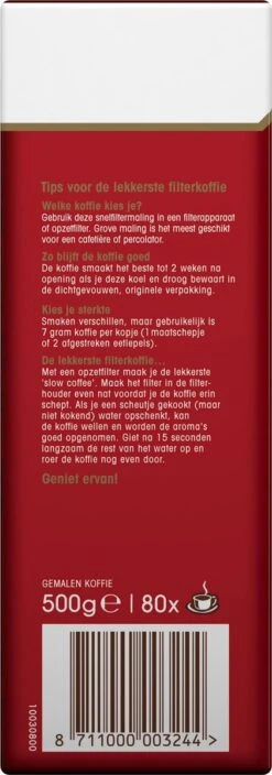 Douwe Egberts Aroma Rood Filterkoffie - 15 X 500 Gram 8 Douwe Egberts Aroma Rood Filterkoffie - 15 X 500 Gram -Koffiebenodigdheden Winkel 421x1200 2