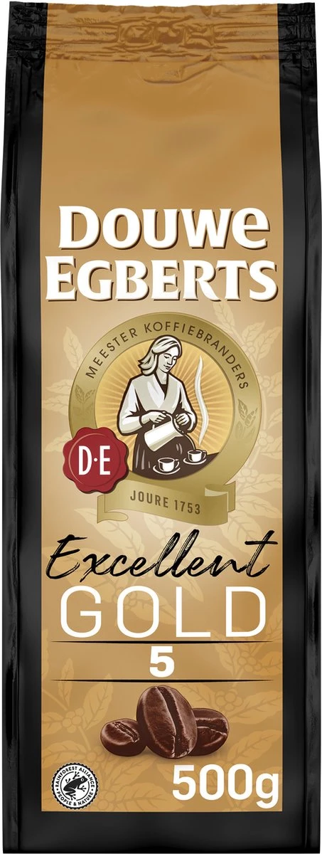 Douwe Egberts Excellent Gold Koffiebonen - 4 X 500 Gram 4 Douwe Egberts Excellent Gold Koffiebonen - 4 X 500 Gram - Afbeelding 2