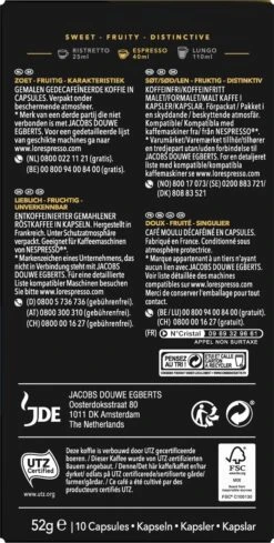 L'OR Espresso Decaffeinato Koffiecups - Intensiteit 6/12 - 10 X 10 Capsules 15 L'OR Espresso Decaffeinato Koffiecups - Intensiteit 6/12 - 10 X 10 Capsules -Koffiebenodigdheden Winkel 606x1200 10