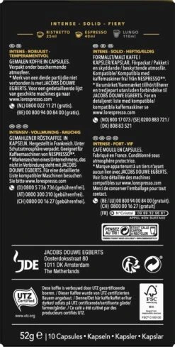 L'OR Espresso Forza Koffiecups - Intensiteit 9/12 - 10 X 10 Capsules 14 L'OR Espresso Forza Koffiecups - Intensiteit 9/12 - 10 X 10 Capsules -Koffiebenodigdheden Winkel 606x1200 9