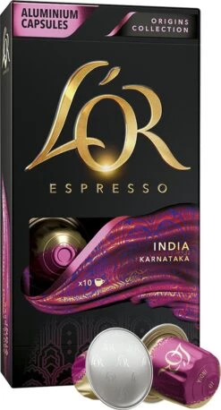 L'OR Espresso Origins India (10) - 10 X 10 Koffiecups -Koffiebenodigdheden Winkel 647x1200