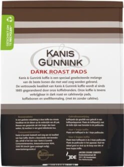 Kanis & Gunnink Dark Roast Koffiepads - 10 X 36 Pads 9 Kanis & Gunnink Dark Roast Koffiepads - 10 X 36 Pads -Koffiebenodigdheden Winkel 894x1200