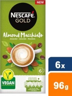 Nescafé Gold Almond Macchiato Oploskoffie - 6 Doosjes à 6 Zakjes 15 Nescafé Gold Almond Macchiato Oploskoffie - 6 Doosjes à 6 Zakjes -Koffiebenodigdheden Winkel 900x1200 2