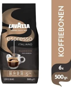 Lavazza Espresso Italiano Classico Koffiebonen - 500 Gram X6 -Koffiebenodigdheden Winkel 992x1200